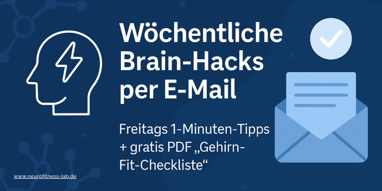 NeuroFitness-Banner mit Icons zu Ernährung, Technik und Routinen